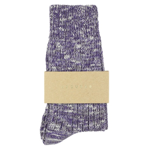 Women Melange Socks Purple Orange